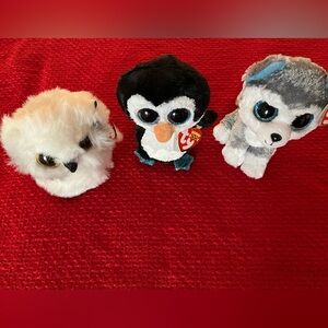 Ty Beannie Boo’s Collection, presenting Austin, Waddle and Slush.